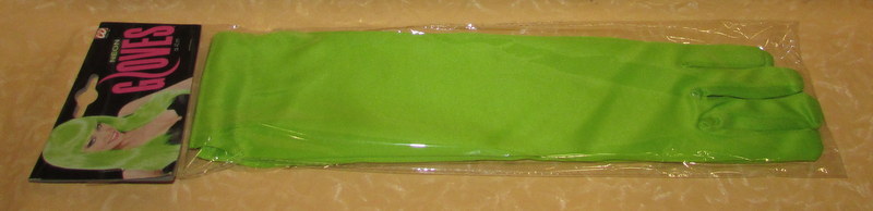 art.carnevale GUANTI VERDE CHIARO LUNGHEZZA 40 CM  cod.14012