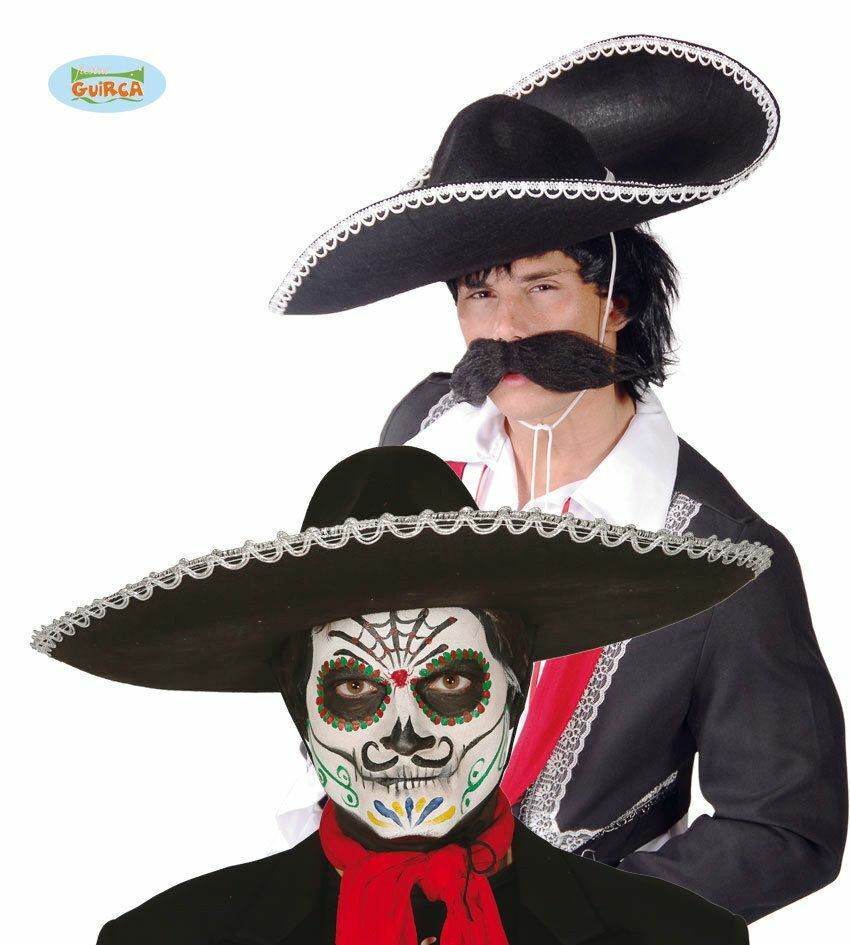 CARNEVALE HALLOWEEN CAPPELLO MESSICANO SOMBRERO MEXICAN 55 CM