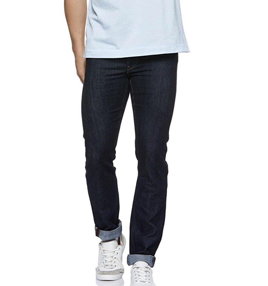 Jeans Lee Uomo Regular Straight Daren Button Fly W28/L32 Blu Scuro