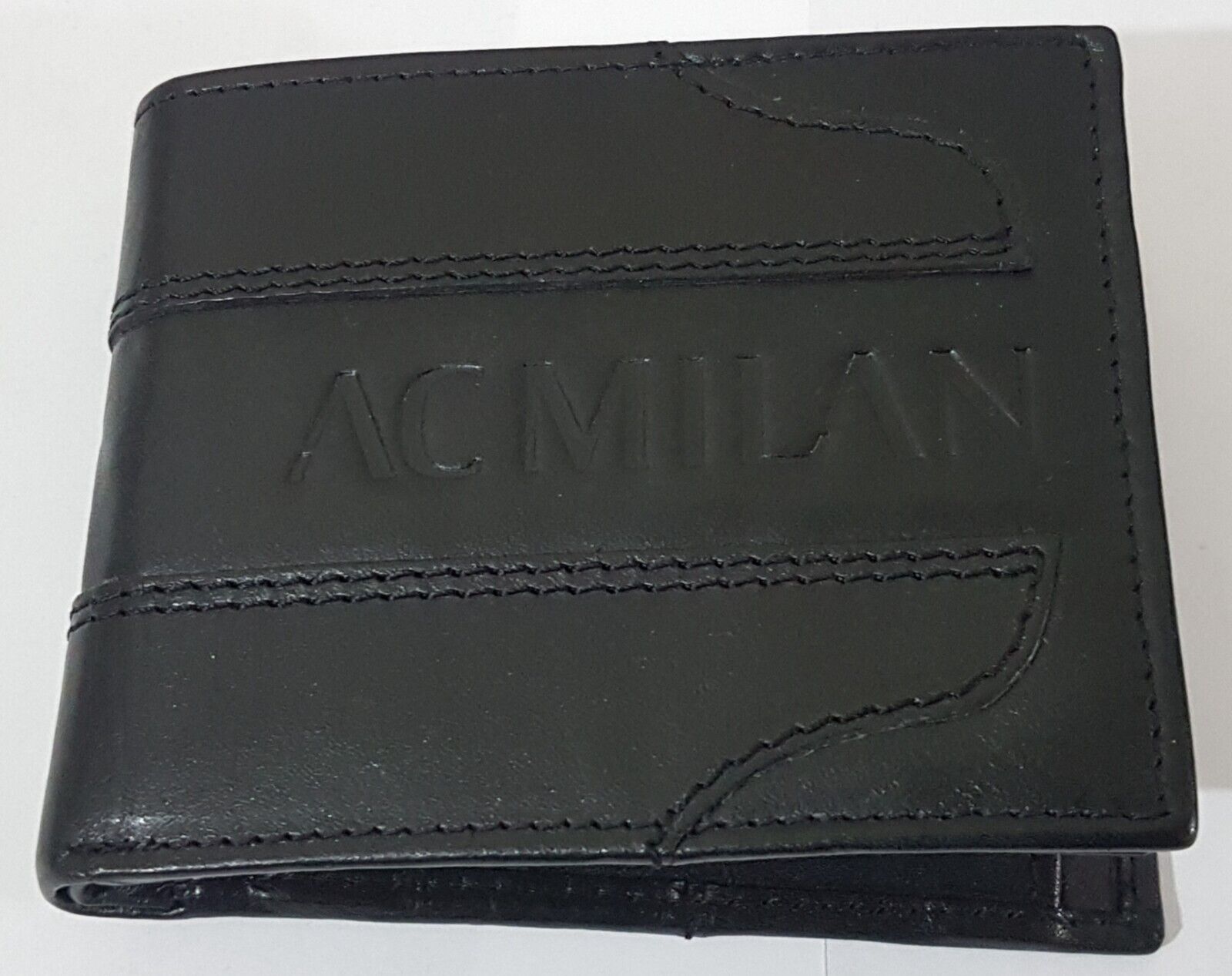 PORTAFOGLIO UOMO A.C. MILAN PRODOTTO UFFICIALE VERA PELLE PORTAMONETE e CARTE