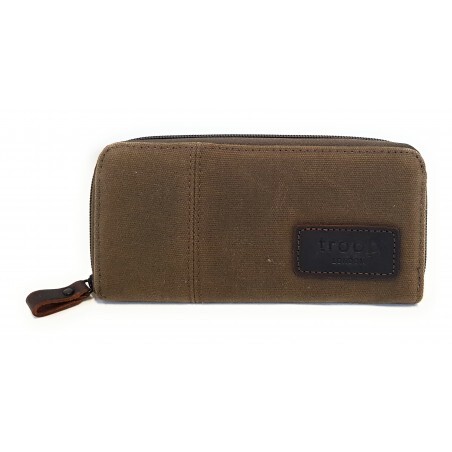 Portafoglio Donna in canvas e pelle Troop London Olive