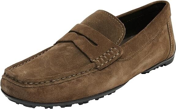 GEOX Uomo "Kosmopolis + Grip"  Mocassino Pelle VERDE MILITARE N. 41