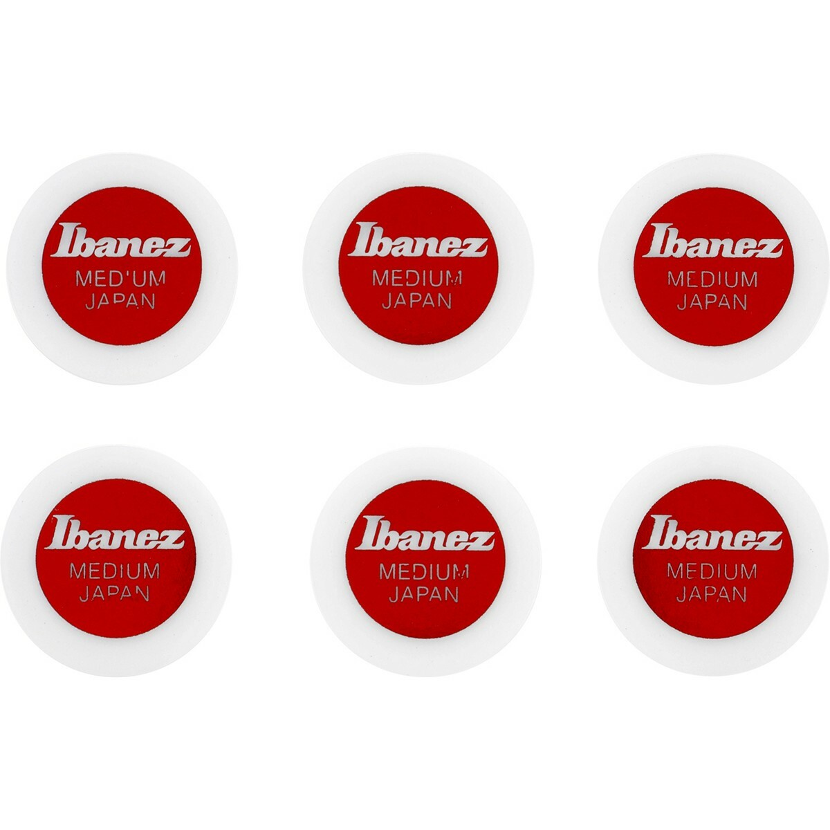 IBANEZ PPA1M-WH WHITE - CONFEZIONE 6 PLETTRI ACCESSORI PER CHITARRA - BASSO