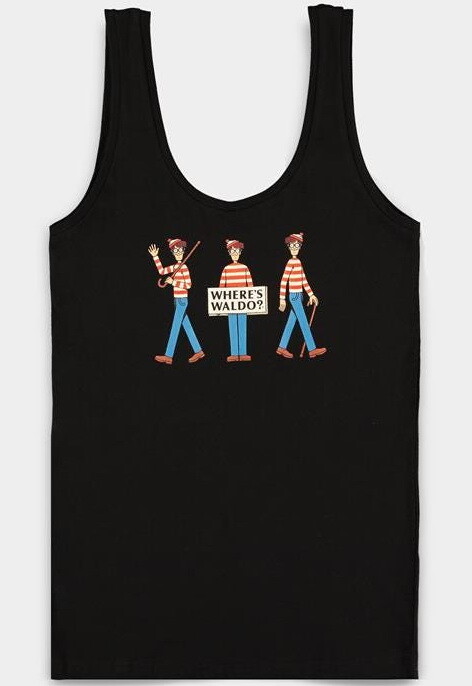 Abbigliamento Where's Waldo? Black (Canotta Donna Tg. L)