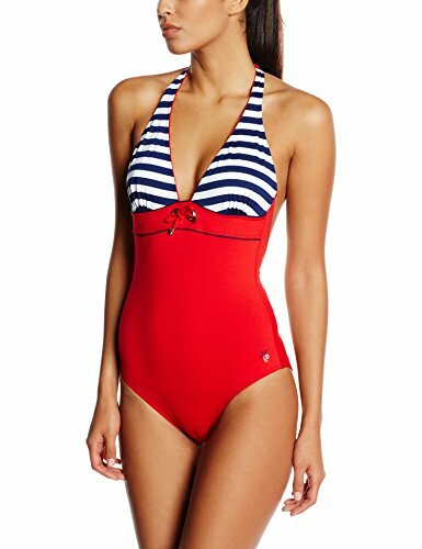 Haute pression Y1006, Costume Intero Donna, Rosso(Rouge (Rayé Marine), (k7a)