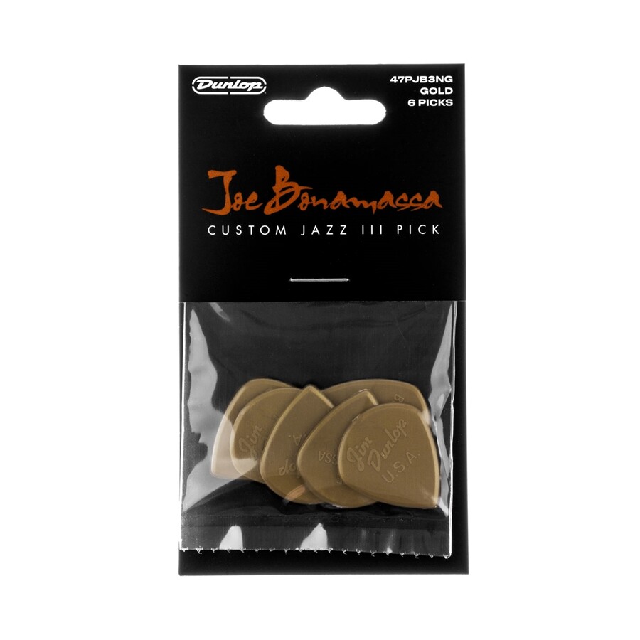 DUNLOP 47PJB3NG JOE BONAMASSA CUSTOM JAZZ III PICK 6PC ACCESSORI PER CHITARRA -