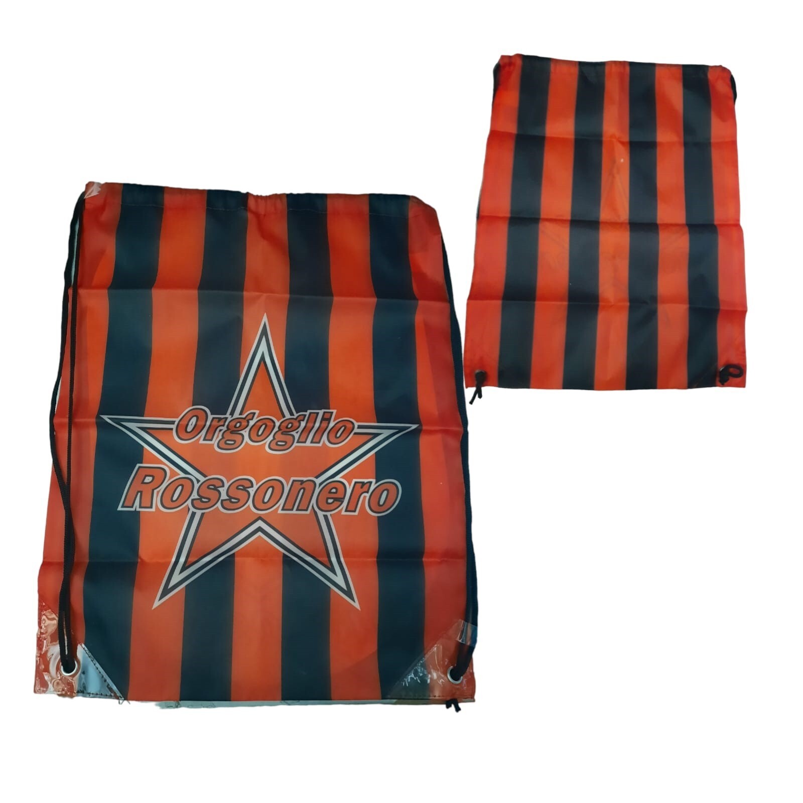 Sacca Rosso Nera Zaino spalle 40x28 cm orgoglio rossonero Borsa Zaino Palestra