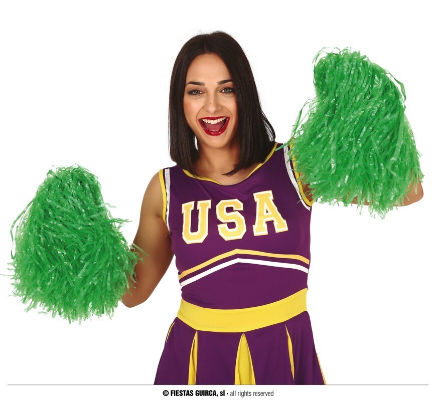 PON PON verde  IN PLASTICA CHEERLEADERS