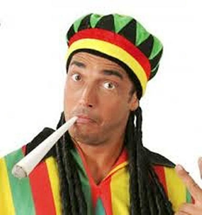 CARNEVALE HALLOWEEN CAPPELLO RASTA CON TRECCINE DREAD RASTA HAT WITH DREAD