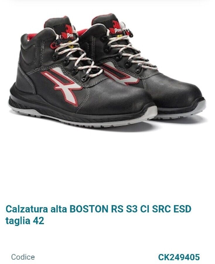 U-Power Boston Scarpe antinfortunistiche alte RS S3 CI SRC taglia 42