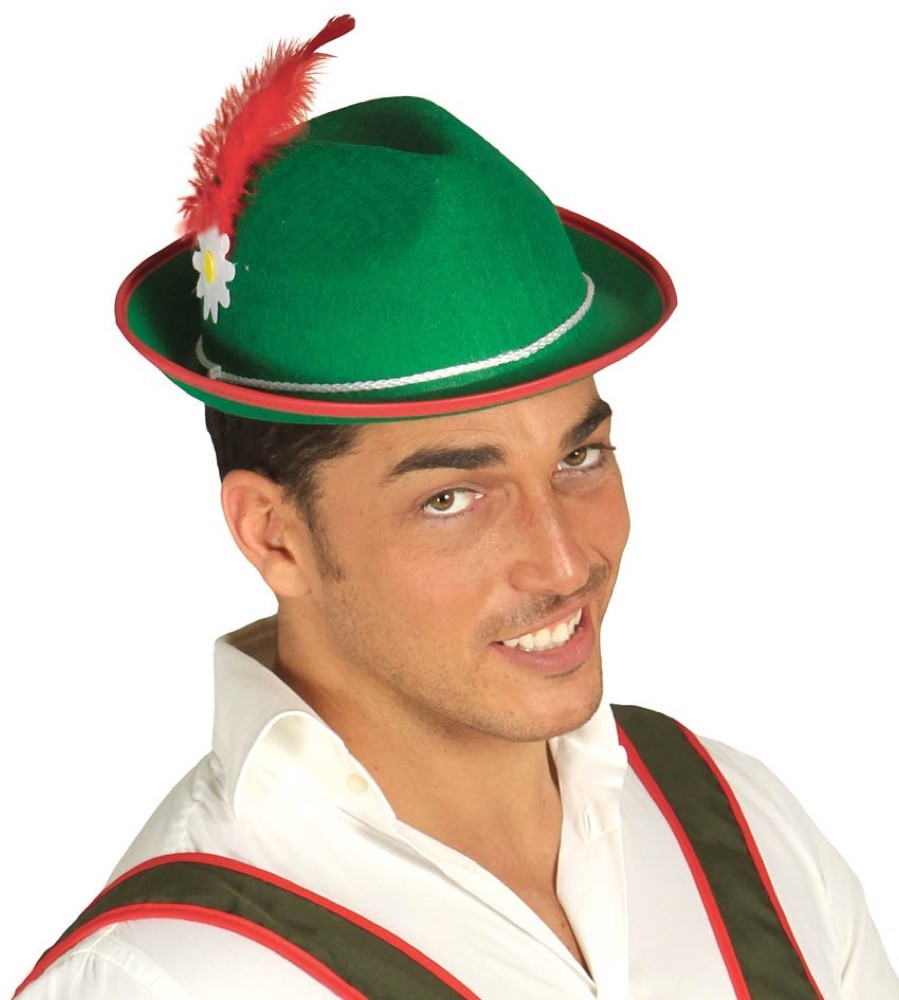 Cappello tirolese con piuma St. Patrick day San Patrizio festa birra