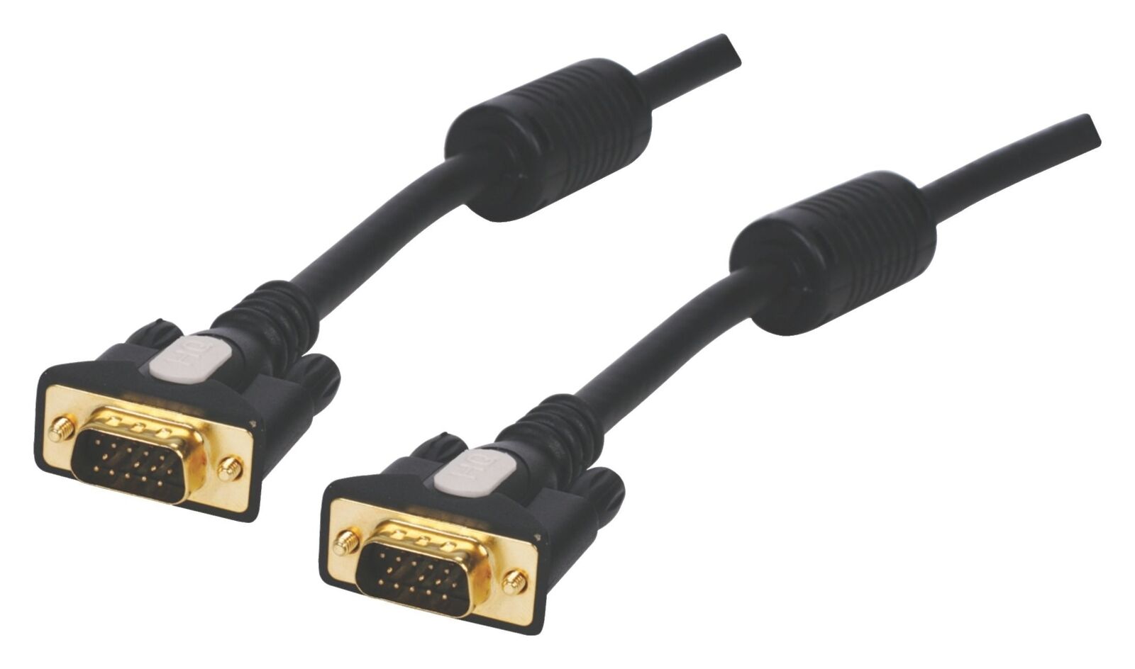 Cavo monitor 1.8m VGA HD / VGA HD con connettori dorati e ferrite antidisturbo