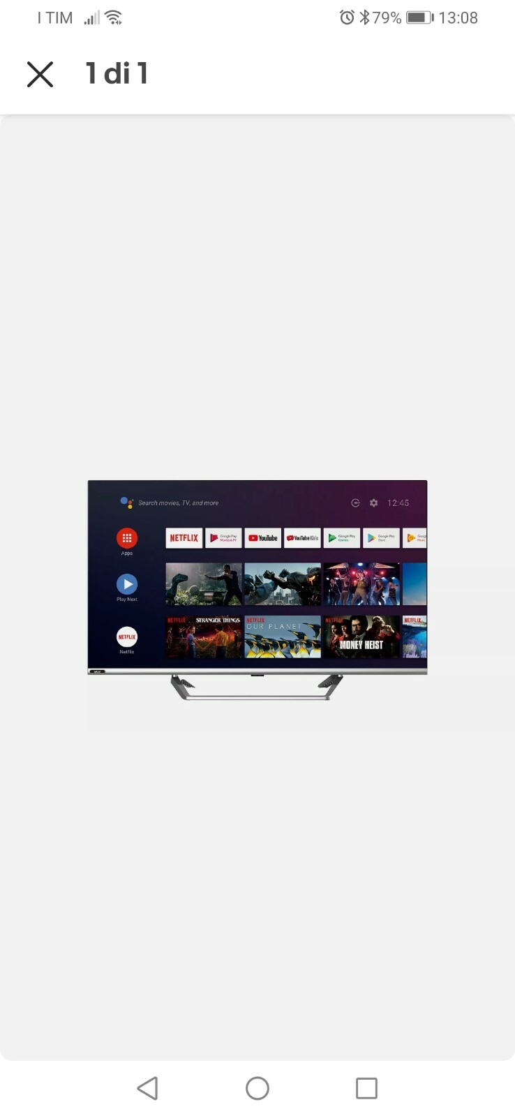 Televisore TV Saba 40 pollici SA40S67A9 (40") Full HD Smart TV Android Wi-Fi