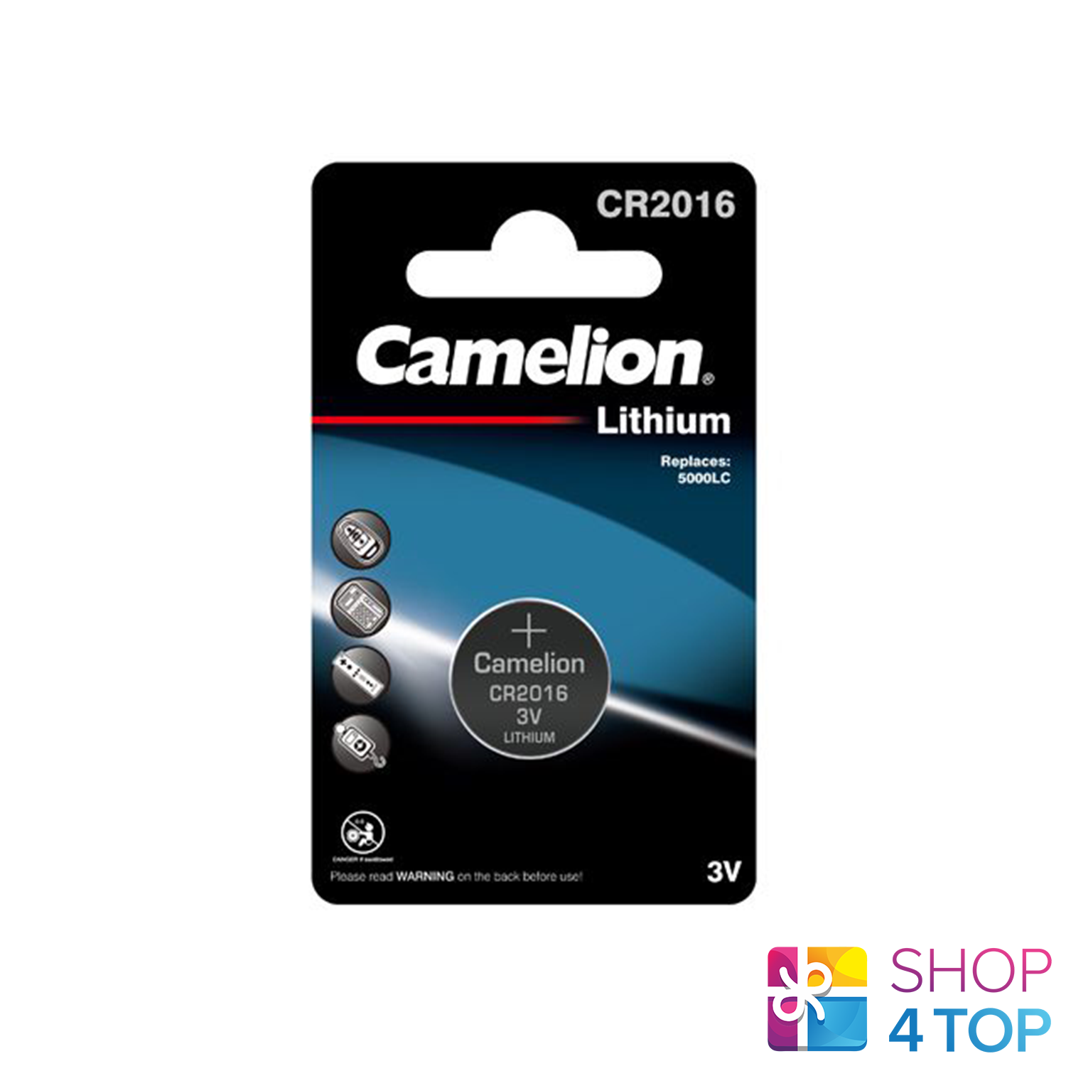 Camelion CR2016 batteries Litio 75 MAH 3 V a Moneta DL2016 1BL Exp 2031 Nuovo