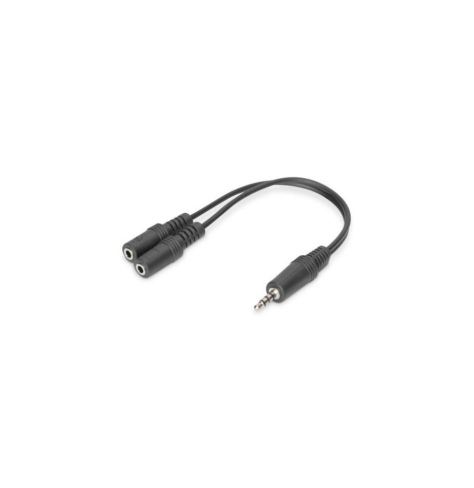 CAVO LINK AUDIO MINI JACK 3.5mm TO 2x MINI JACK 3.5MM. M/FF. 1.8MT. NERO. PER MI