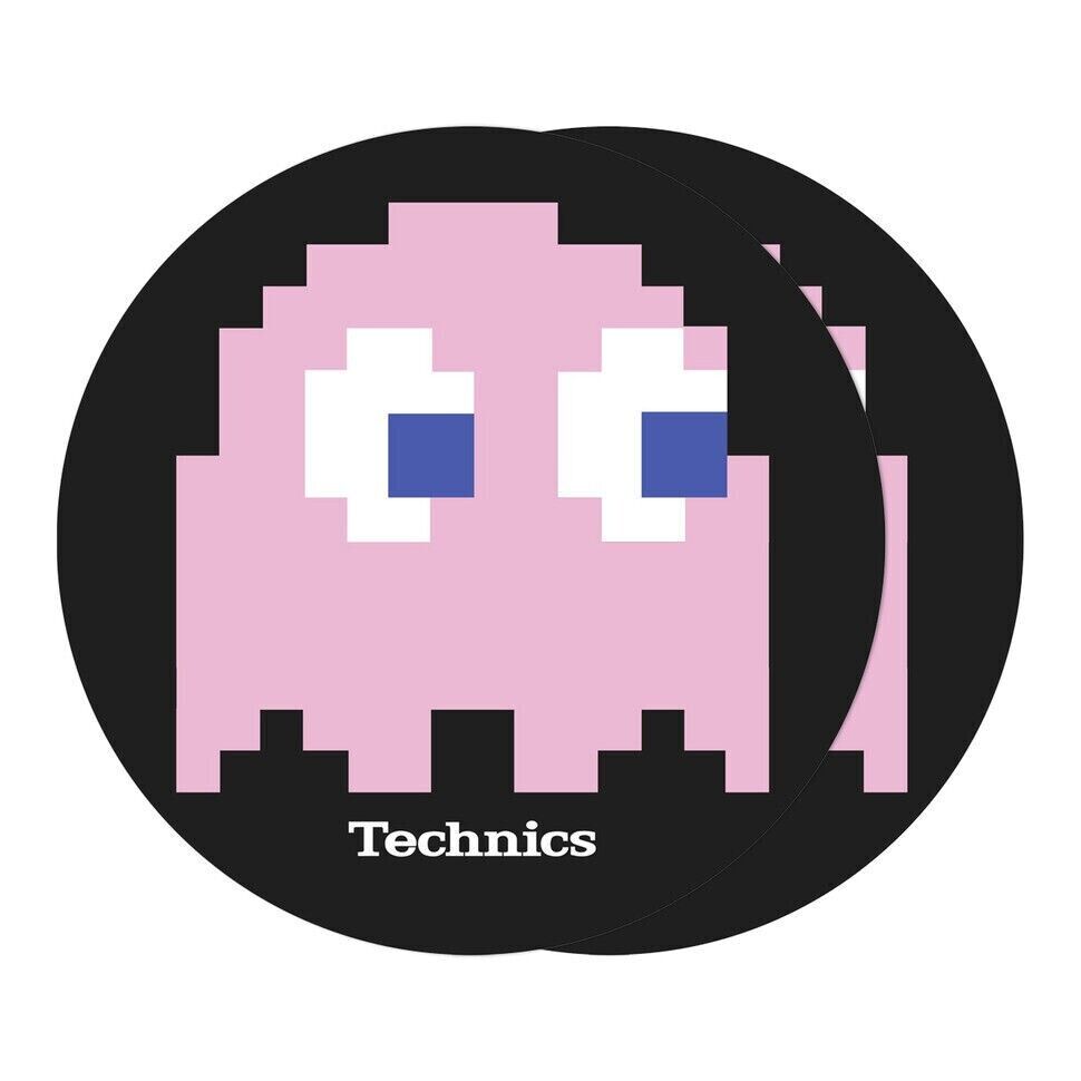 TECHNICS COPPIA SLIPMAT PER DJ FANTASMINO PINKY DI PACMAN BY MAGMA