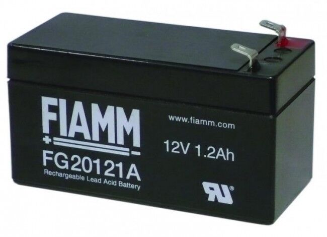 BATTERIA FIAMM FG20121A 12V 1,2A PIOMBO GEL 1.3Ah ANTIFURTO LAMPADA TORCIA GIOCO