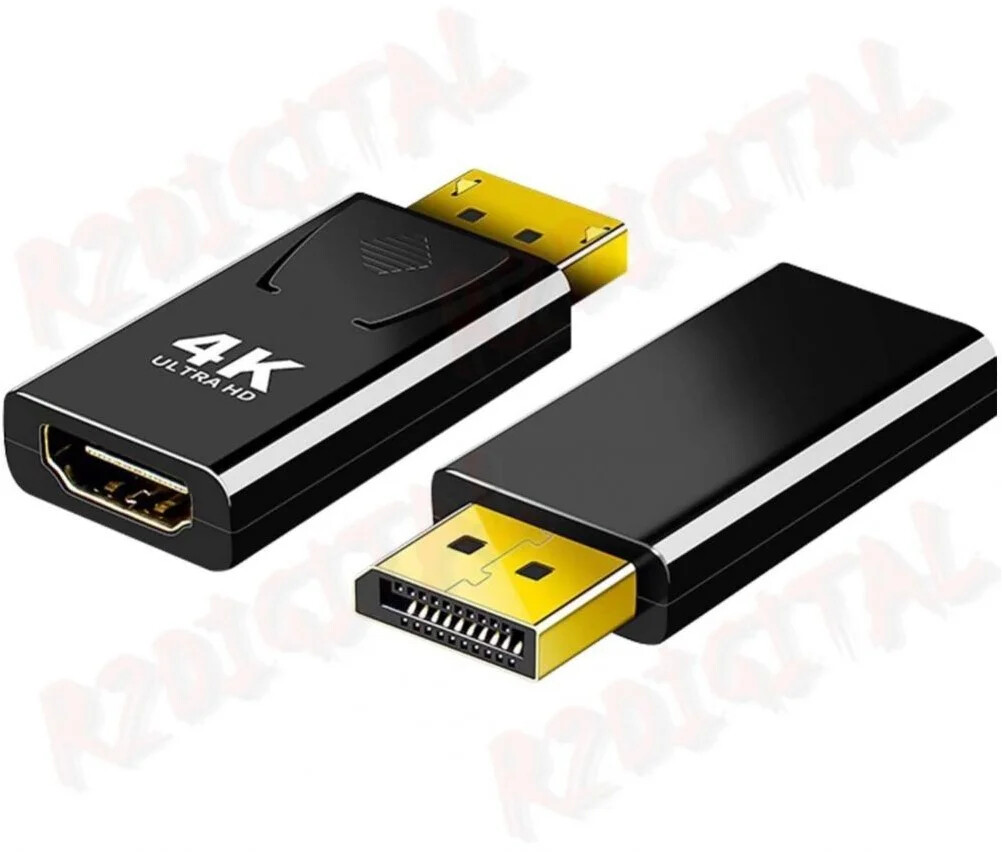 CONVERTITORE 4K DISPLAY PORT to HDMI, Adattatore 4K MASCHIO FEMMINA ADATTATORE D