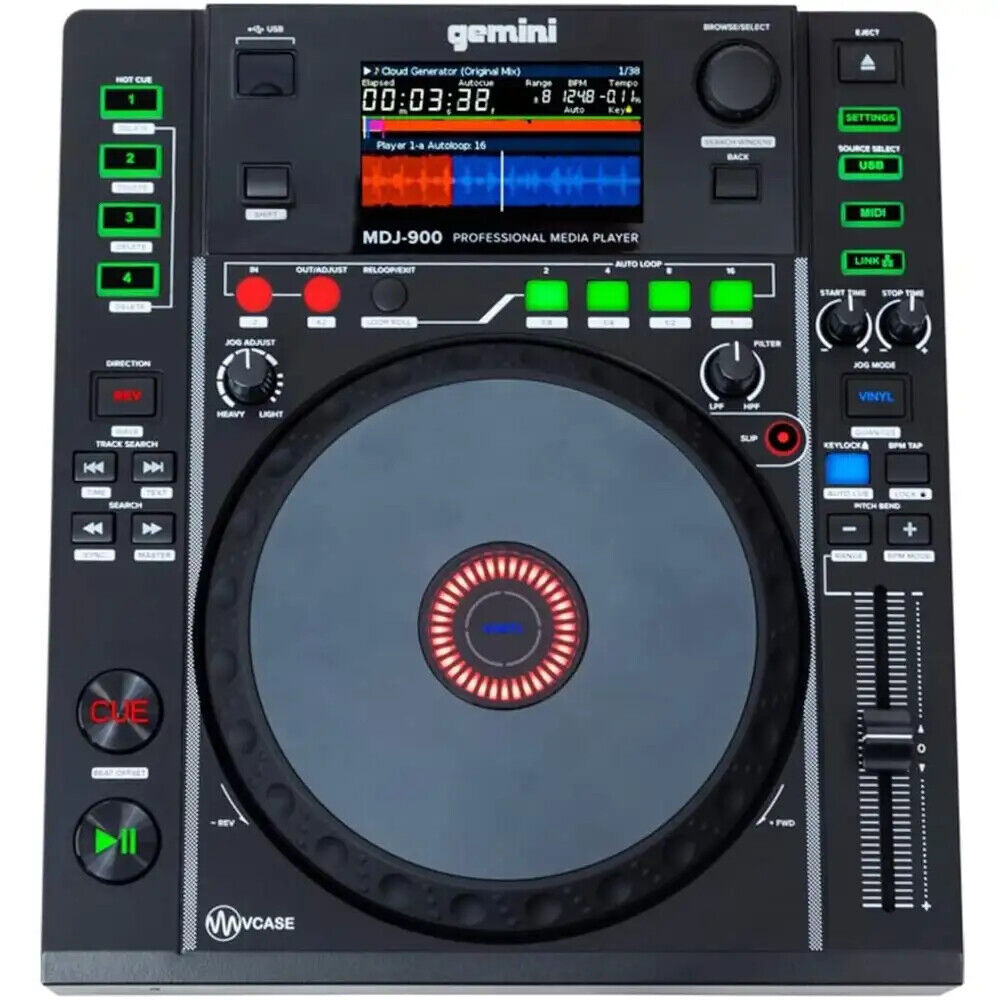 GEMINI MDJ 900 media player table top usb scheda audio integrata schermo da 4,3"