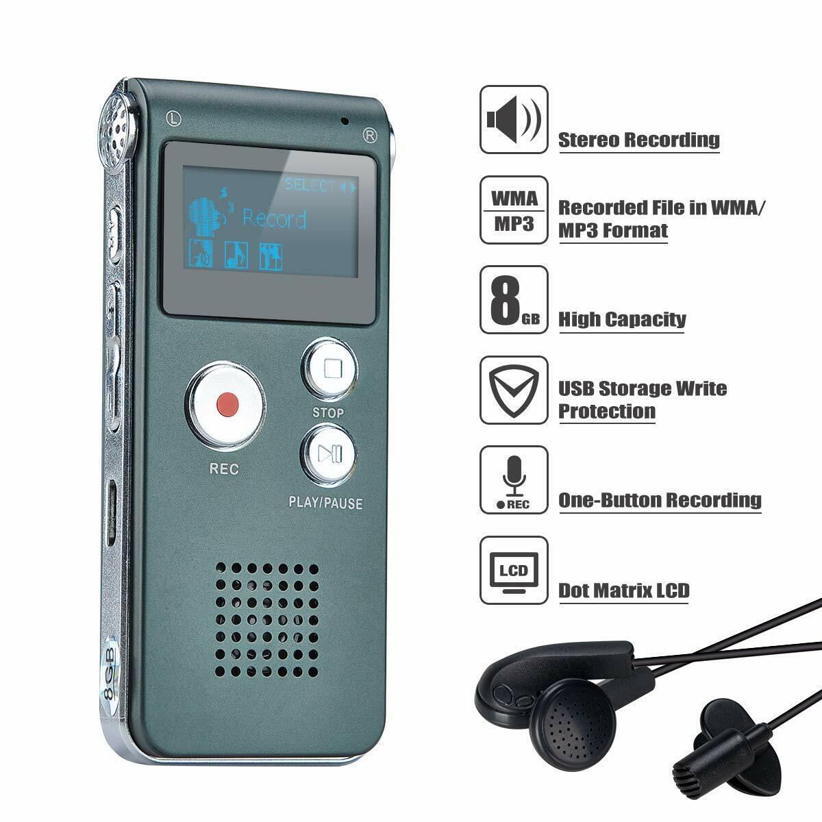 Lysignal Portable Digital Voice Recorder Registratore Audio Audio (H2B)