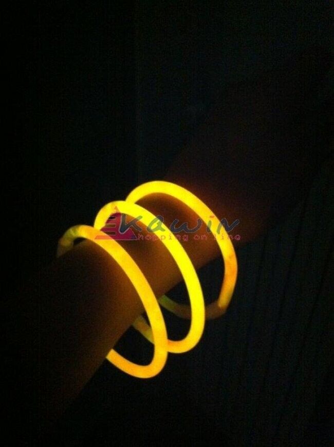 400  BRACCIALI ARANCIONI LUMINOSI FLUORESCENTI STARLIGHT BRACCIALETTI FLUO