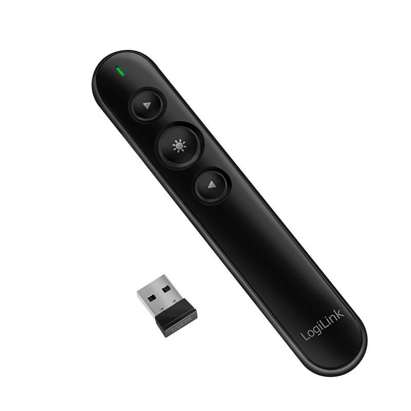LogiLink Wireless Presenter 2,4GHz inkl. rotem Laserpointer