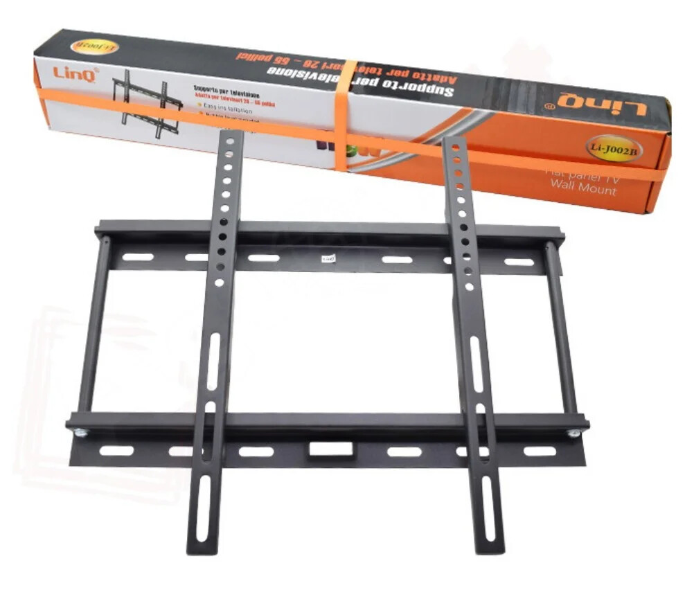 Supporto Tv Staffa fissa Linq J002B per TV 26 a 65 POLLICI, Staffa a muro VESA U