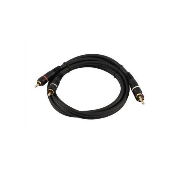 CAVO AUDIO RCA dorato M/M 0,9 mt giradischi mixer CDJ computer video surround DJ