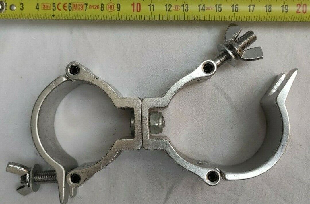 GANCIO GIREVOLE piccolo aliscaf tubolare 50mm carico 100kg supporto luci fari dj