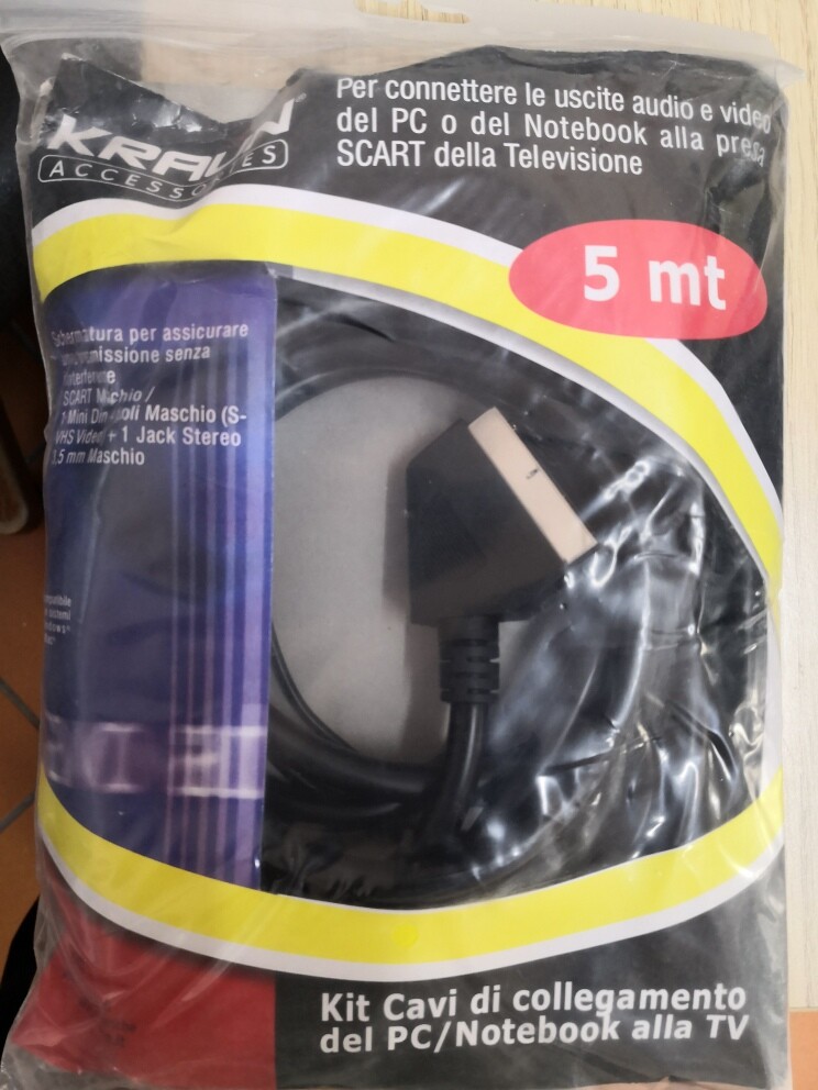 KIT CAVI COLLEGAMENTO PC/NOTEBOOK A TV SCART