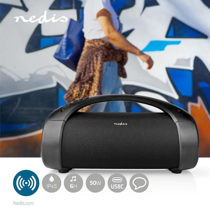 DIFFUSORE AMPLIFICATO NEDIS PARTY BOOMBOX SPBB315BK AUX / Micro SD / USB / BLUET