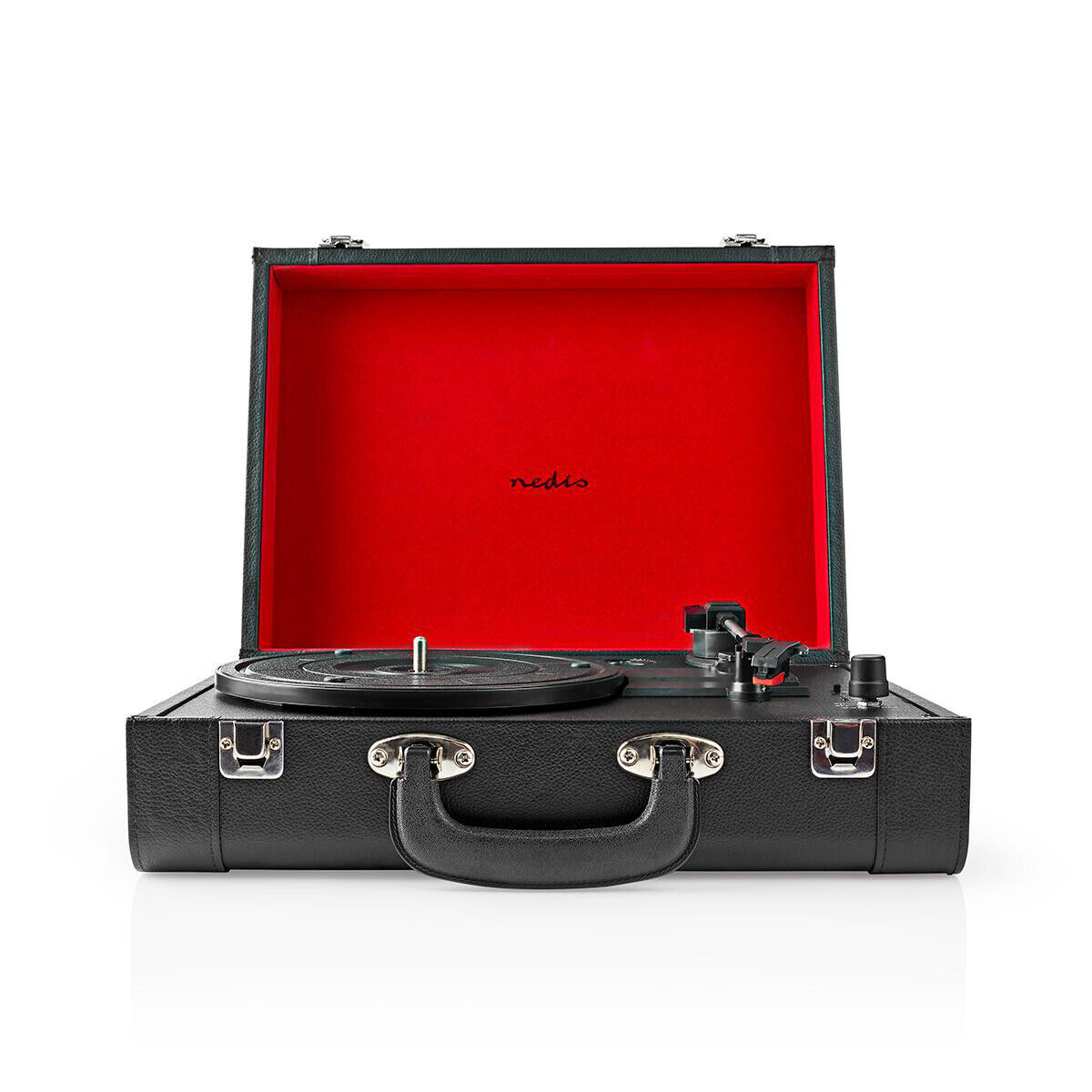 Giradischi trasmissione a cinghia 33 45 78 rpm bluetooth 18W con valigia Nedis