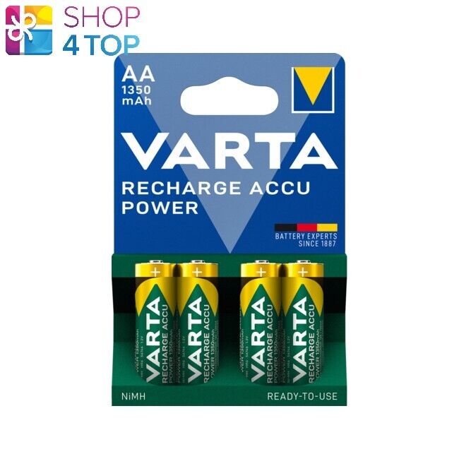 4 Aa VARTA Ricarica Accu Alimentazione batteries 1350mAh Nimh 1.2V HR6 4BL Nuovo