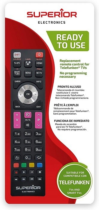 Telecomando Smart TV compatibile  TELEFUNKEN Superior pronto all'uso -  - Superi