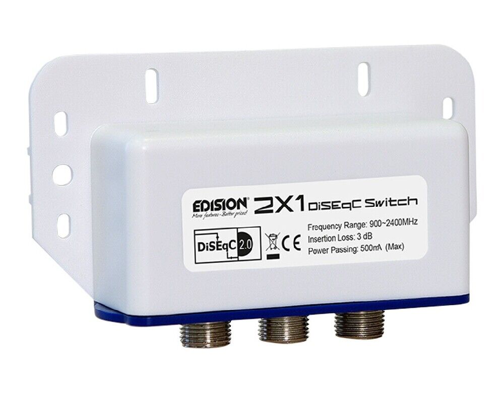 Switch diseqc Edision 2/1 Commutatore diseqc 2 Ingressi 1 Uscita