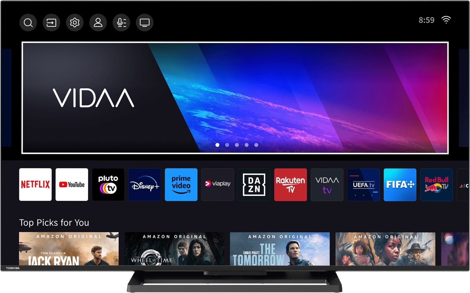 Smart TV 43 Pollici 4K Ultra HD Display LED Vidaa Classe F 43UV3363DA Toshiba