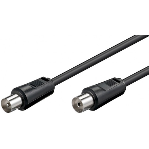 Cavo Antenna TV Maschio/Femmina 1.5 mt Nero Goobay