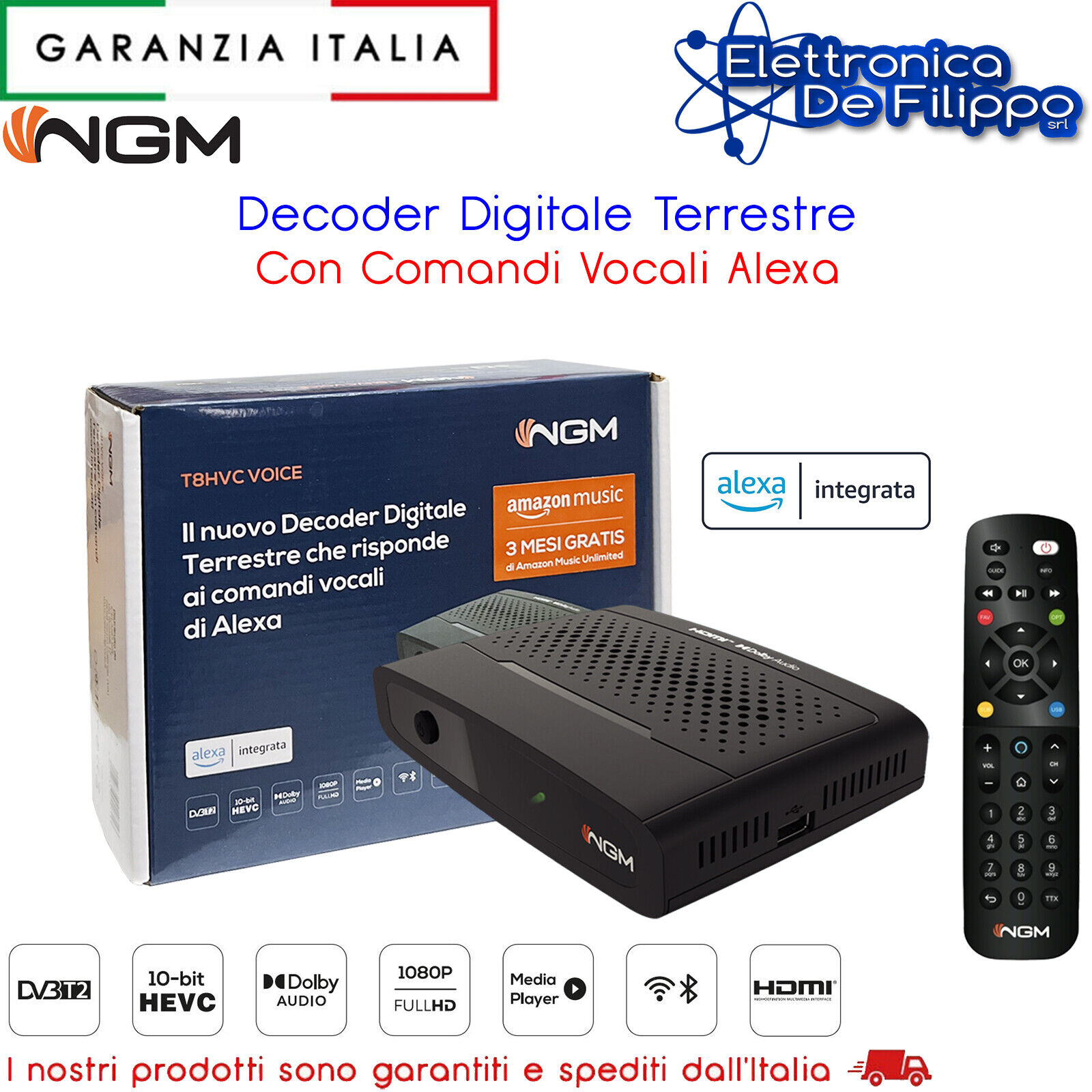 Decoder Digitale Terrestre Con Comandi Vocali Alexa
