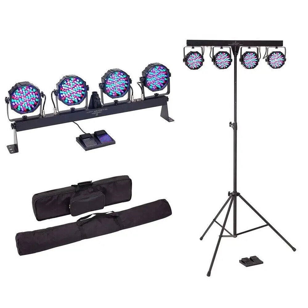 SOUNDSATION 4LEDKIT-PARTY effetti luce 4 par led + barra T + supporto treppiede