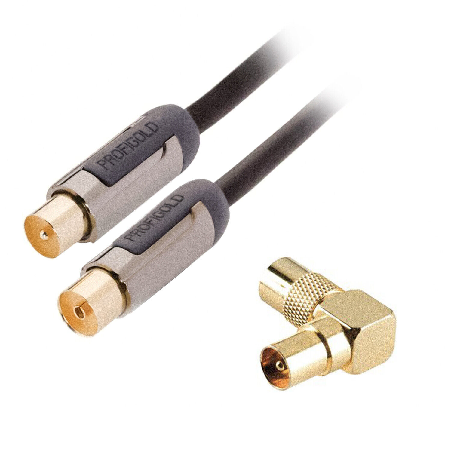 Profigold Cavo coassiale M/F, tecnologia IAT, cavo antenna schermato, 3 metri
