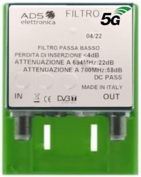 FILTRO 5G PER ANTENNA DIGITALE TERRESTRE PASSA BASSO