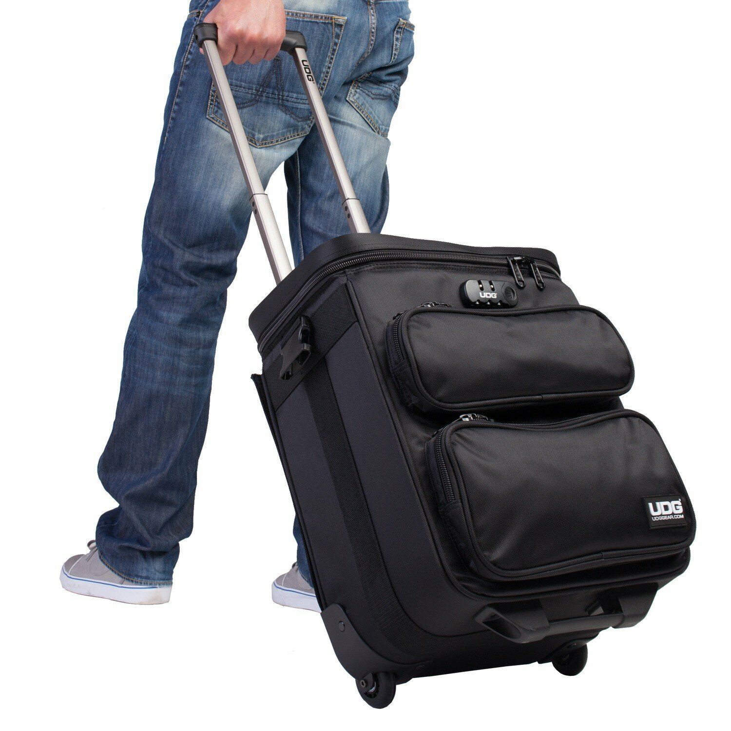 UDG U9880BL/OR TROLLEY PER DJ NERO CON INTERNO ARANCIONE per di