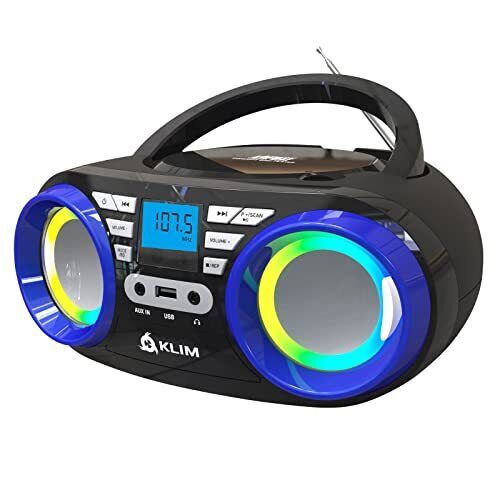 KLIM Boombox B3 Radio con Lettore CD e USB + Radio FM, CD, MP3, AUX + (B9s)