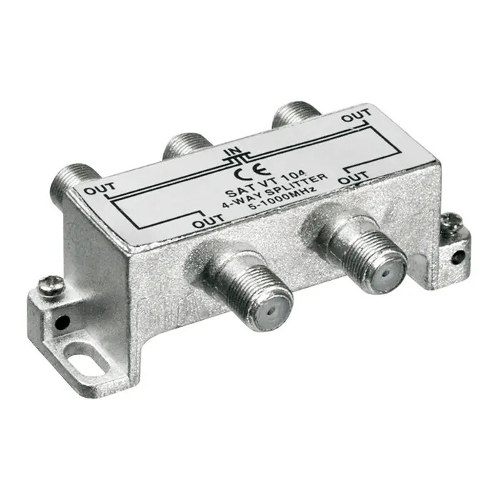splitter derivatore sdoppiatore antenna tv 5-1000 mhz 1 ingresso 4 uscite