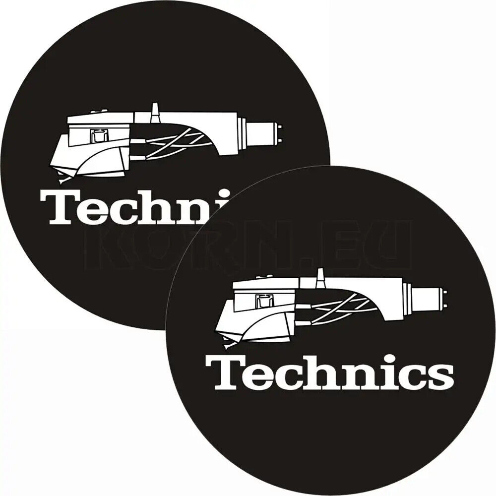 MAGMA SLIPMATS HEADSHELL 1 coppia panni sottodisco per dj scritta technics NUOVI