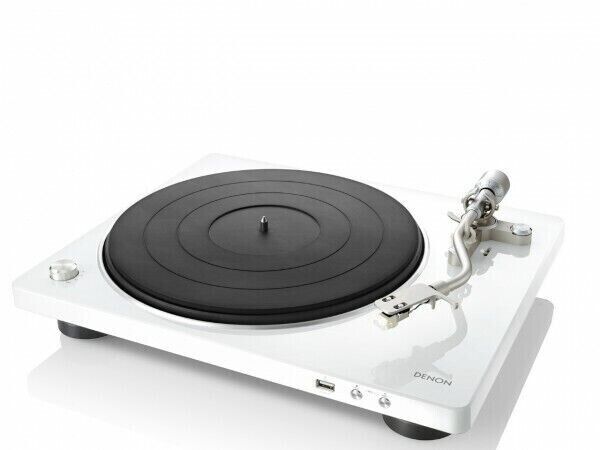 DENON DP 450 USB WHITE GIRADISCHI CON BRACCIO CURVO GARANZIA UFFICIALE