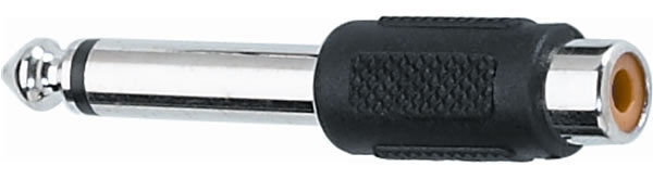 Adattatore Mono Jack 6.3mm M / RCA F Adattatore Mono Jack 6.3mm Maschio - RCA Fe