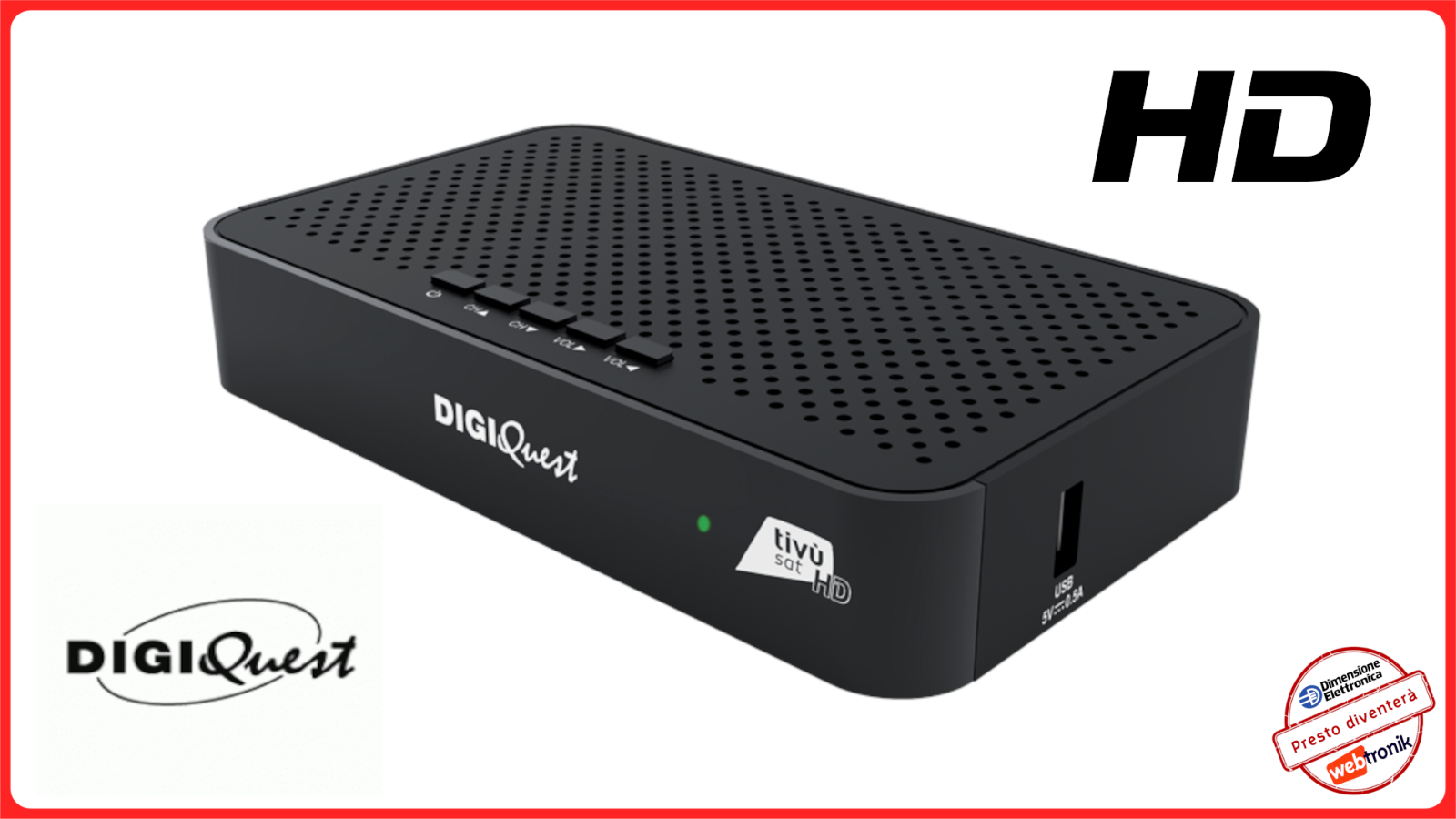 Decoder Digitale Satellitare DVB-s2 tv sat tivusat hevc scart hdmi digiquest q10