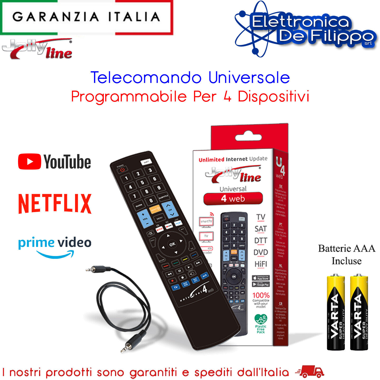 Telecomando Universale Programmabile Per 4 Dispositivi