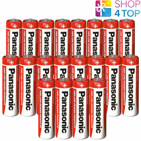20 Panasonic Zinco Carbonio Aa LR6 batteries 1.5V Mignon MN1500 Nuovo